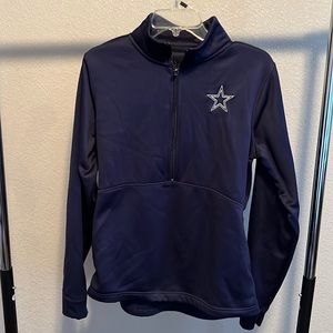 Womens cut large Dallas Cowboy fleece half zip Large